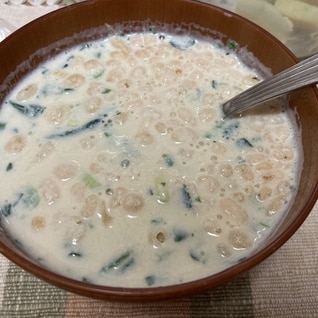 ポン酢で簡単シェントウジャン風豆乳スープ